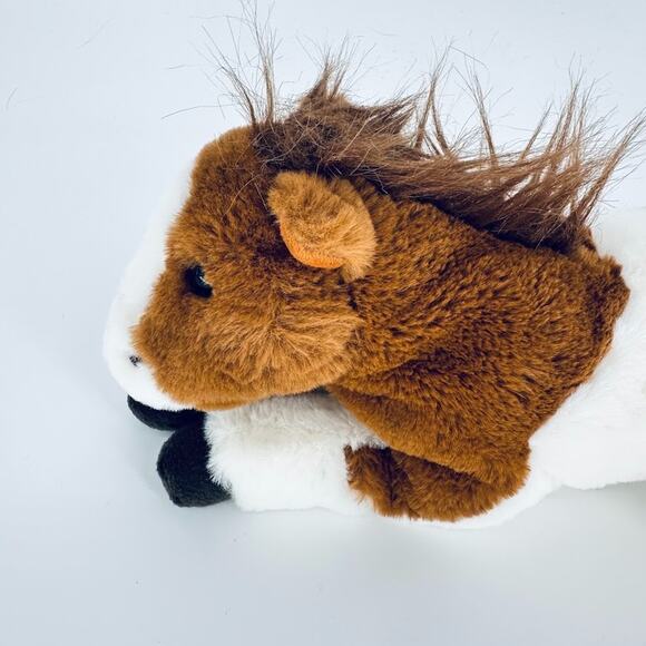 FAO SCHWARZ Brown & White PINTO HORSE 14" Plush Stuffed Animal Toy - Picture 2 of 10